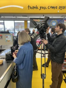 The O’Connor tripod being used by Kim Brattain Media at a shoot.